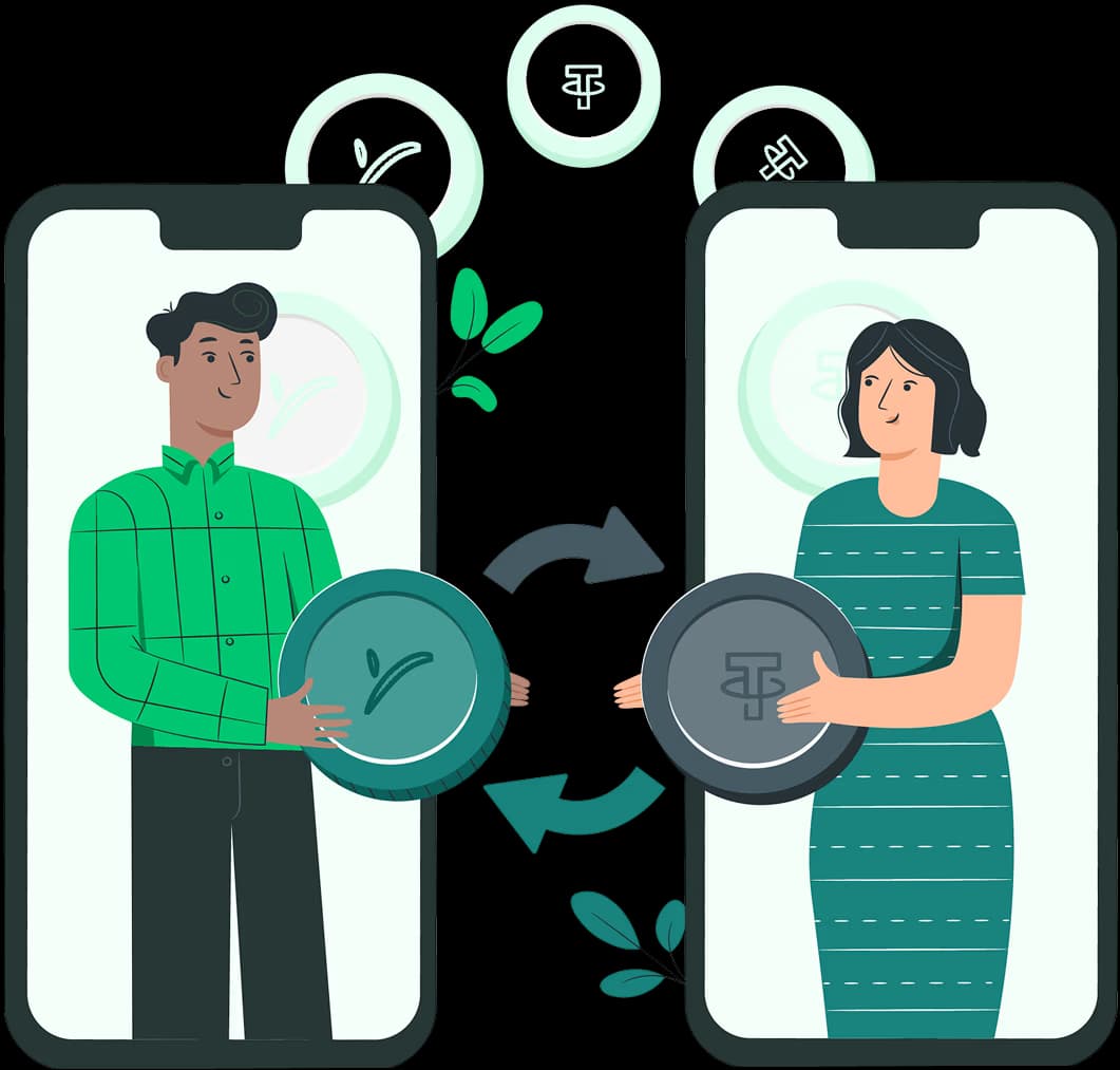 Payoneer to USDT conversion illustration